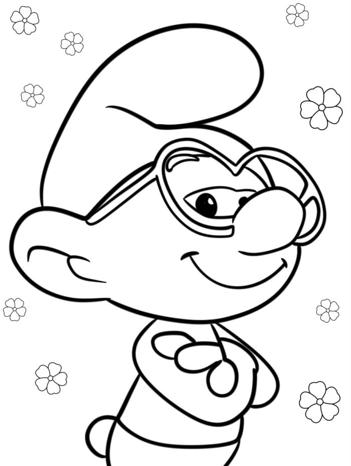 Puffo Stupendo da colorare