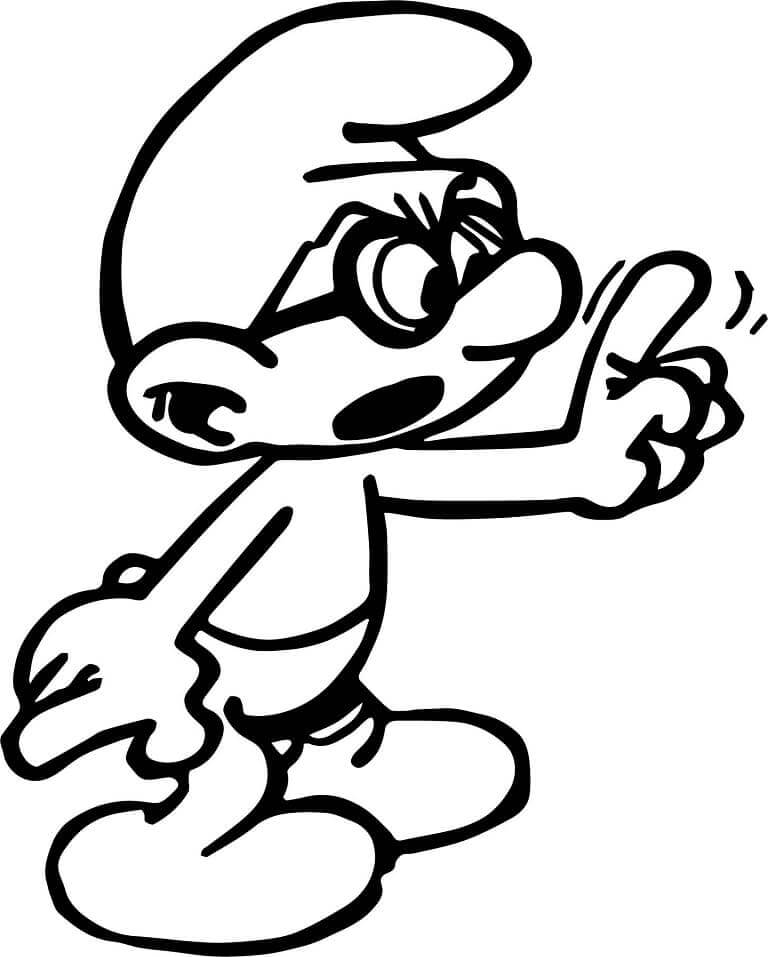 Puffo per Bambini di 1 Anno da colorare