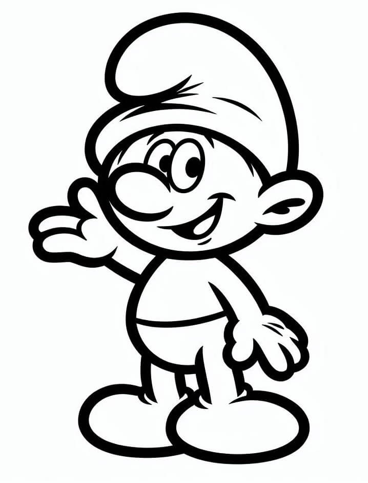 Puffo per Bambini di 2 Anni da colorare