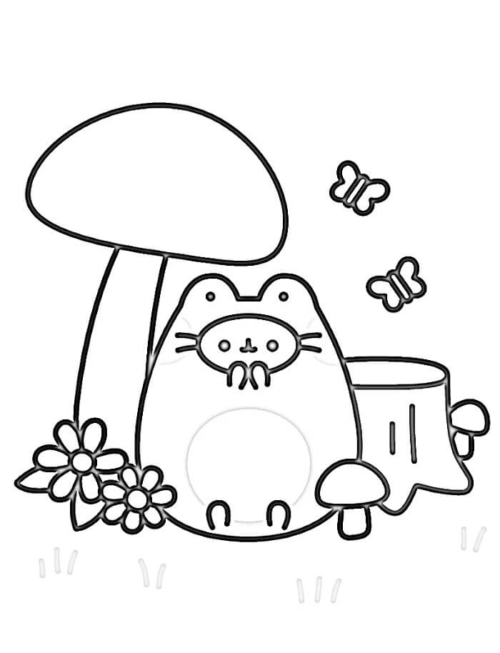 Pusheen Gratuita Stampabile da colorare
