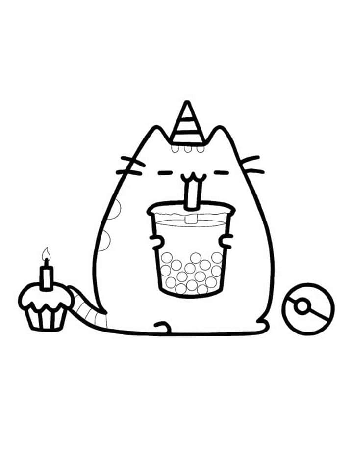 Pusheen Stampabile Gratuita da colorare