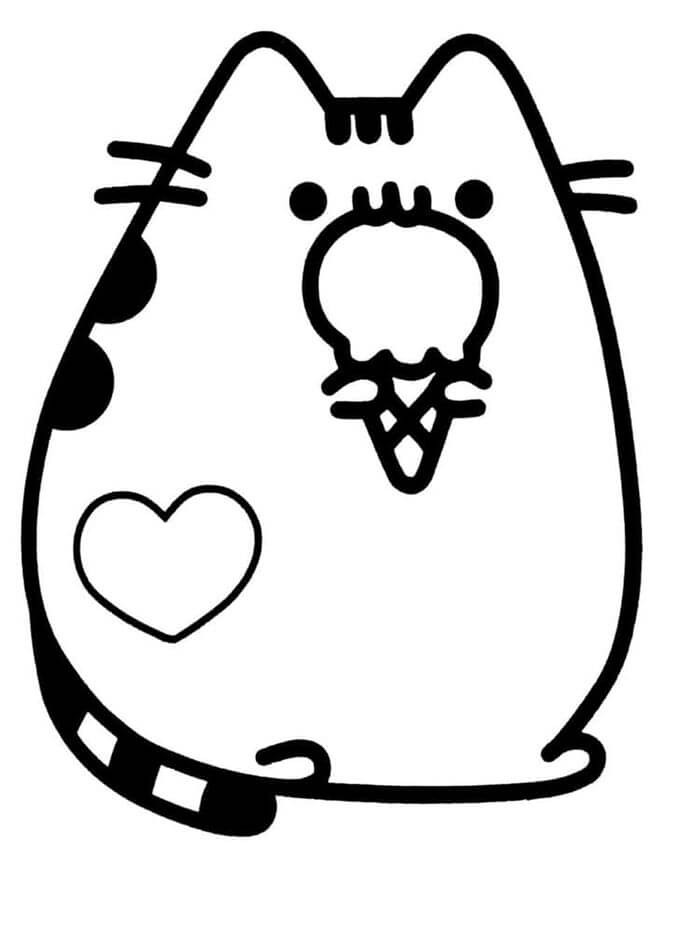 Pusheen per Bambini di 3 Anni da colorare
