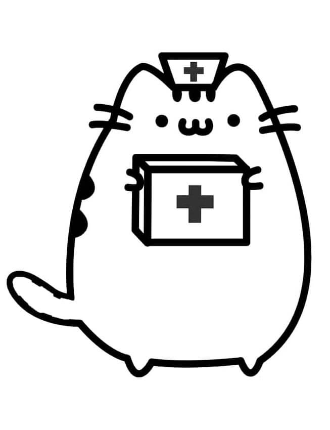 Pusheen per Bambini di 5 Anni da colorare