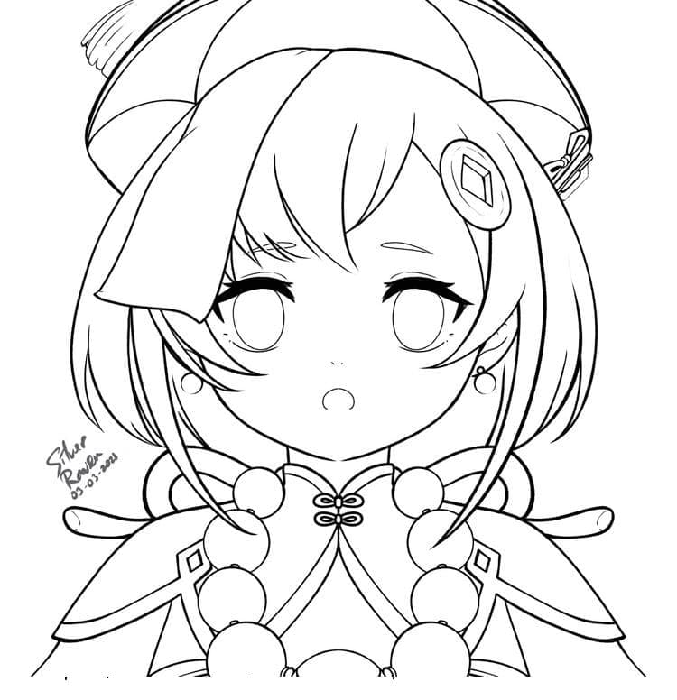 Qiqi Genshin Impact da colorare