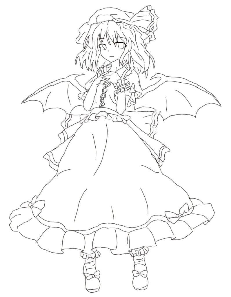 Ragazza Anime a Costo Zero da colorare