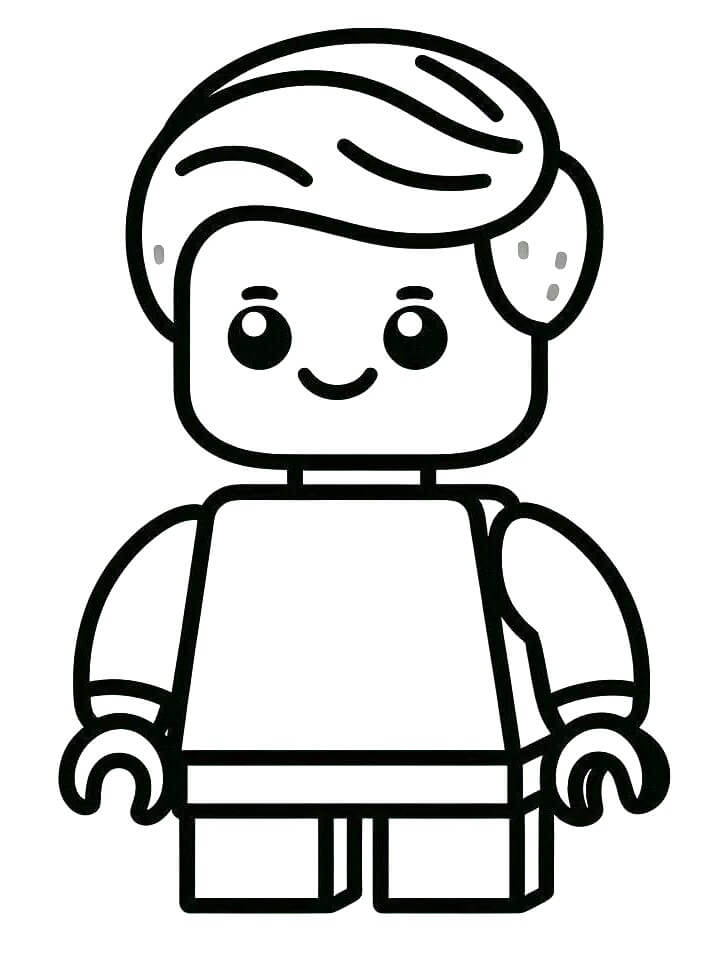Ragazzo Lego carino da colorare