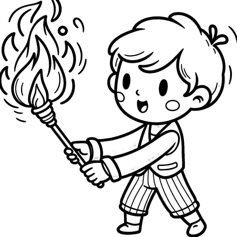 Ragazzo del circo da colorare