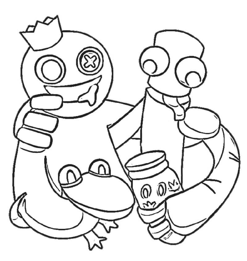 Rainbow Friends 1 da colorare