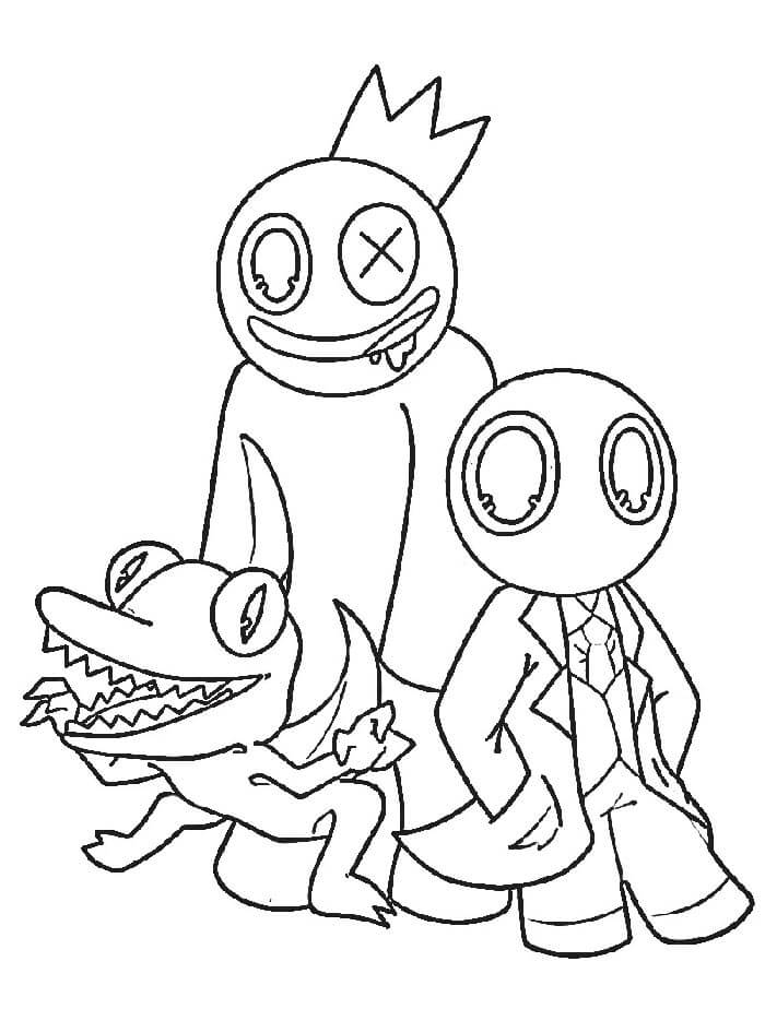 Rainbow Friends Gratuiti Stampabili da colorare