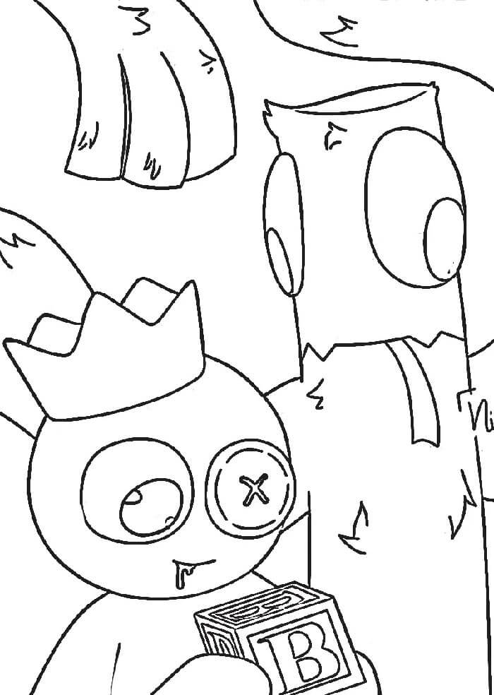 Rainbow Friends Gratuiti da Stampare da colorare