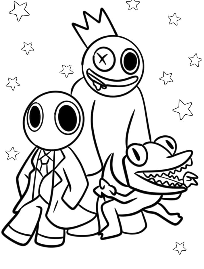 Rainbow Friends Molto Carini da colorare