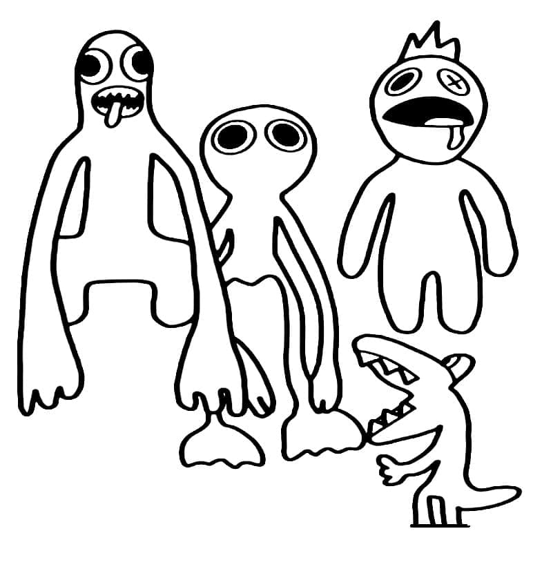 Rainbow Friends a Cartoni da colorare