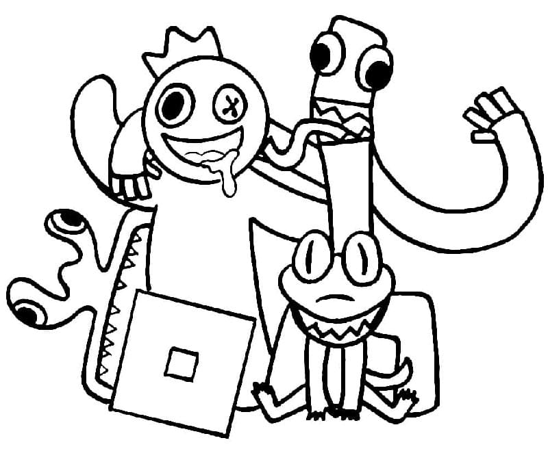 Rainbow Friends da Stampare da colorare