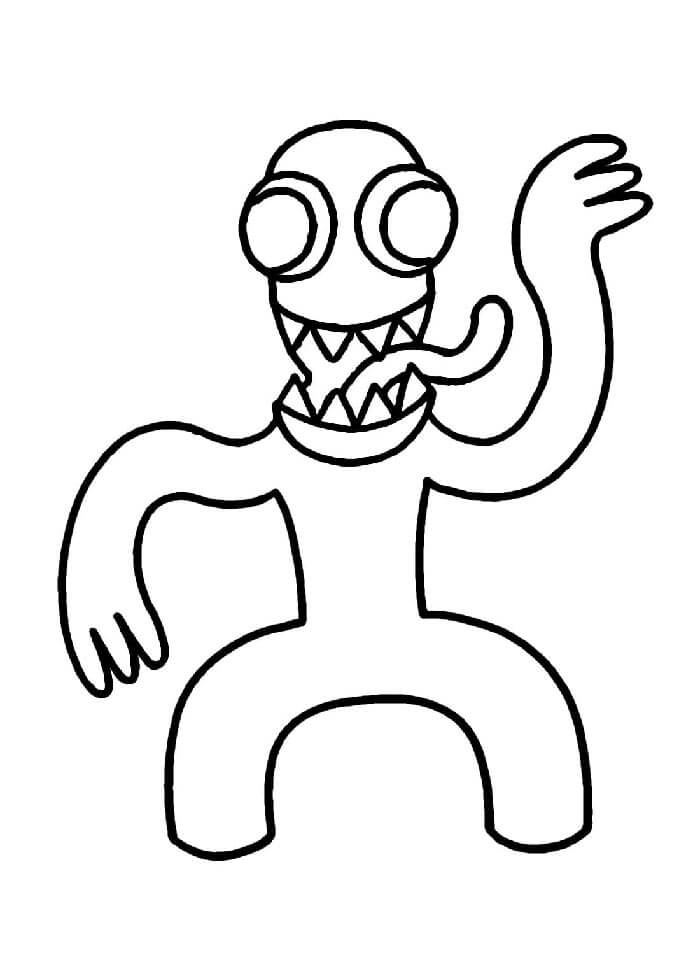 Rainbow Friends per Bambini di 5 Anni da colorare