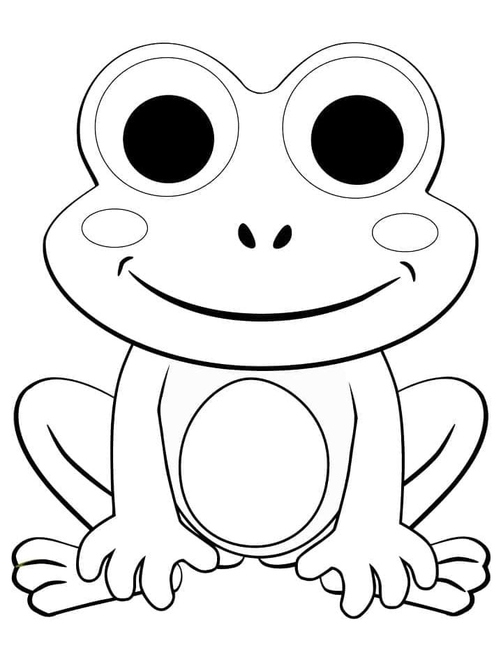 Rana Molto Carina da colorare