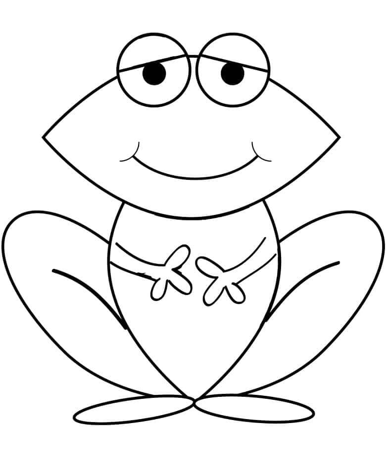 Rana Stampabile per Bambini da colorare