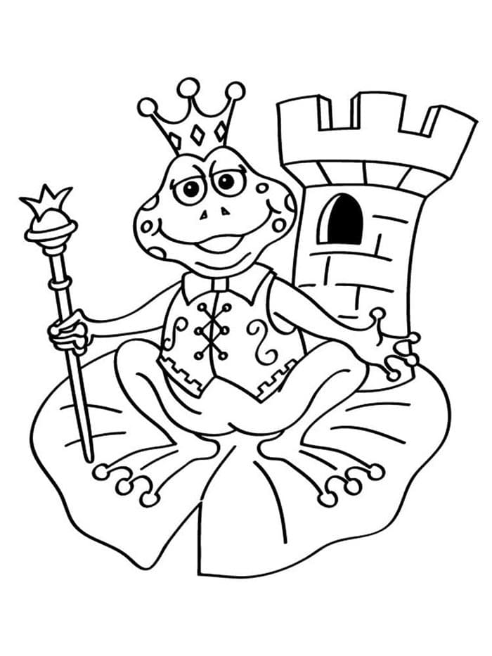 Rana a Cartoni da colorare