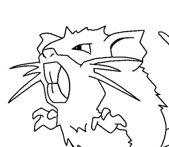 Raticate Pokemon da colorare