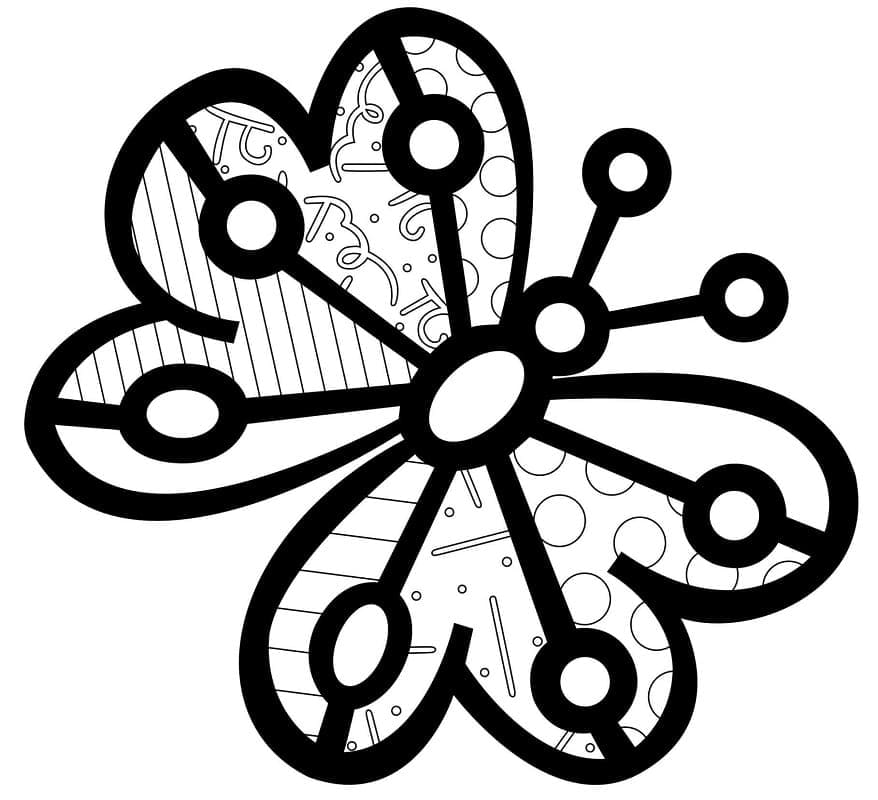 Romero Britto per Stampare da colorare