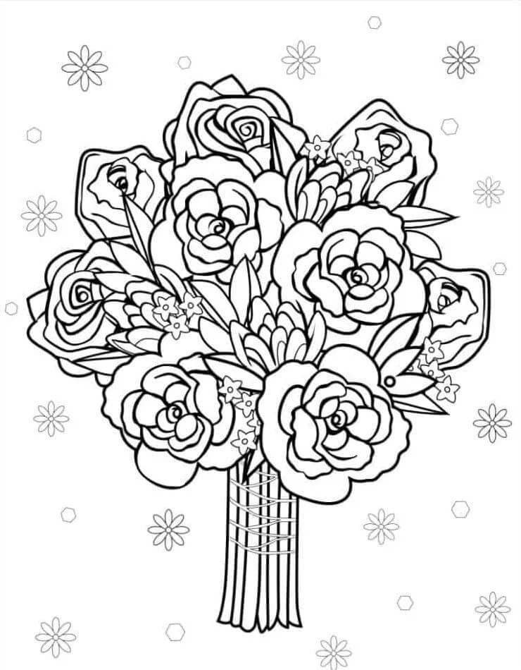 Rosa (3) da colorare