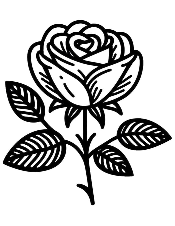 Rosa a Costo Zero da colorare