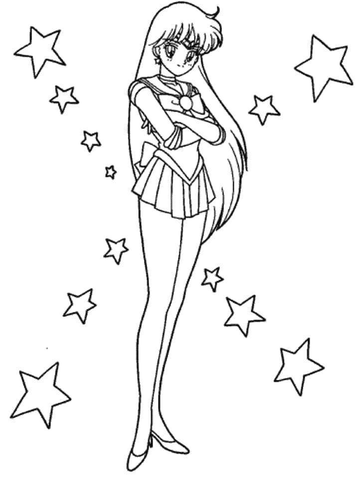Sailor Moon Ragazza Anime da colorare