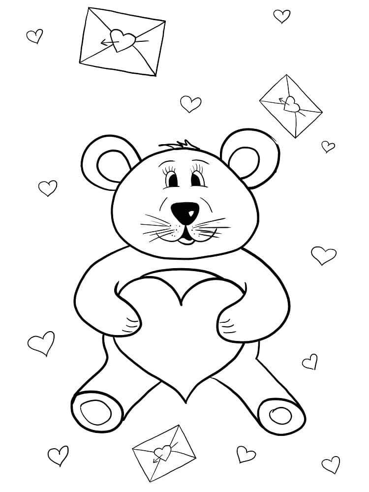 San Valentino Gratis da colorare