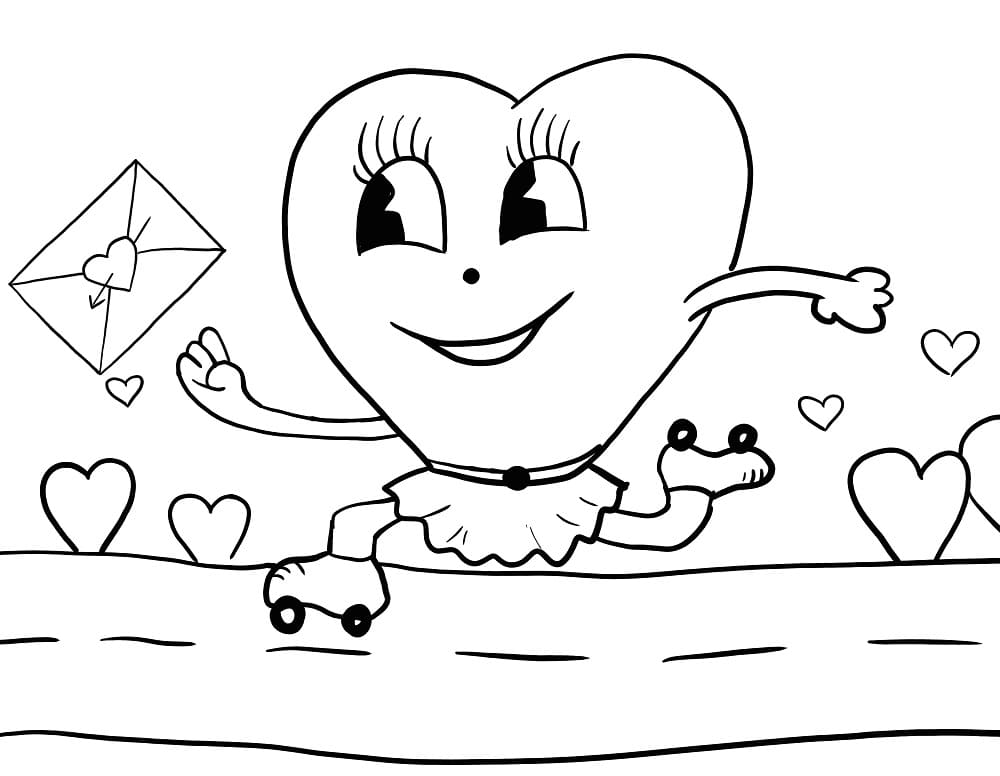 San Valentino per Bambini di 2 Anni da colorare