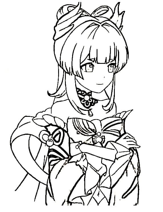 Sangonomiya Kokomi di Genshin Impact da colorare