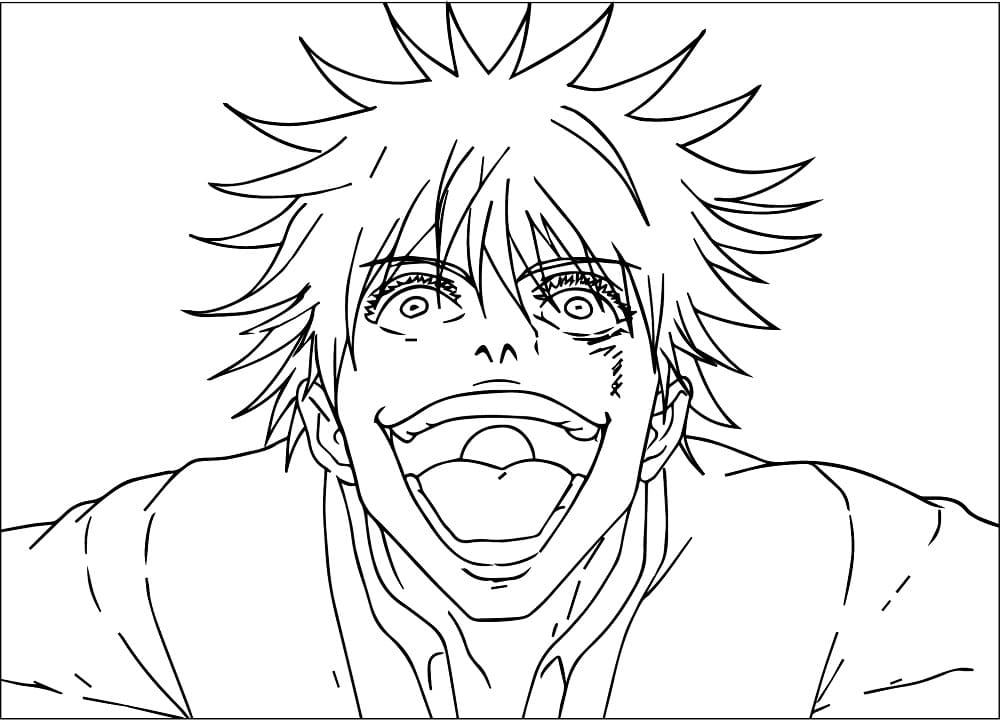 Satoru Gojo Libero Stampabile da colorare
