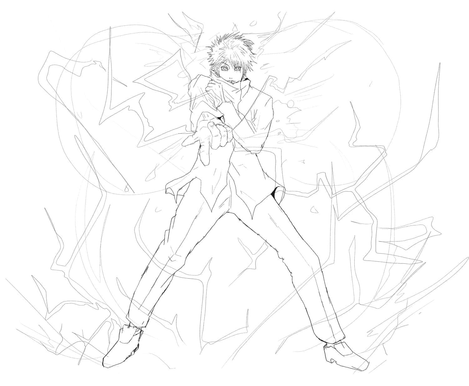 Satoru Gojo Stampabile da colorare