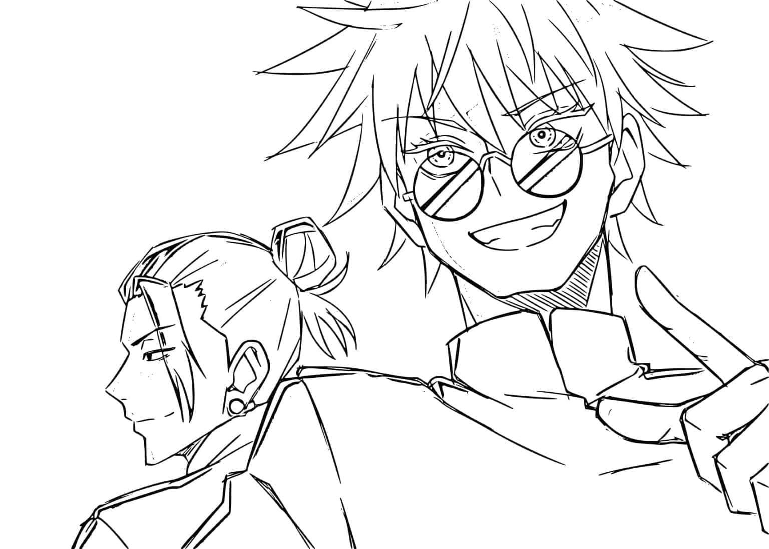 Satoru Gojo in Anime Jujutsu Kaisen da colorare