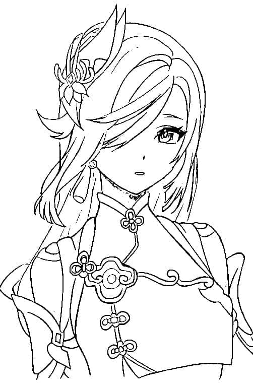 Shenhe di Genshin Impact da colorare