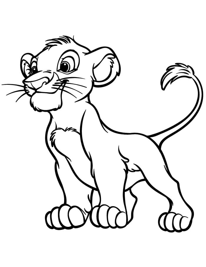 Simba Il Re Leone da colorare