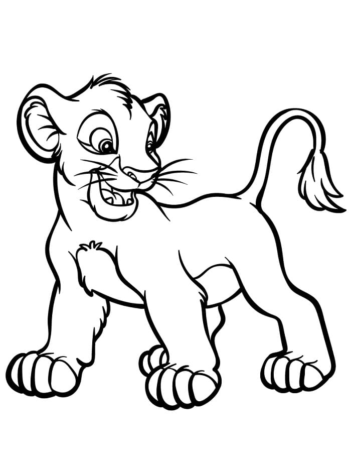 Simba di Il Re Leone da colorare