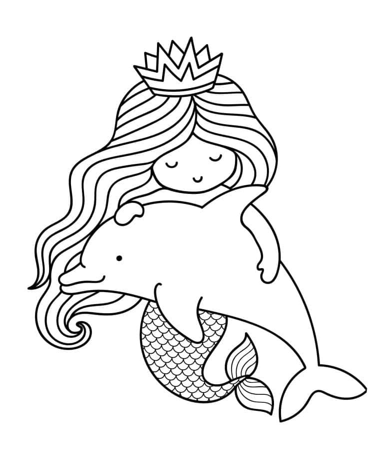 Sirena Carino da colorare