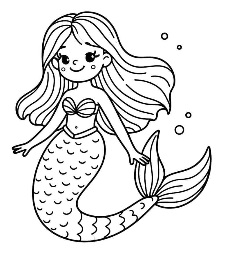 Sirena Gratuito Stampabile da colorare