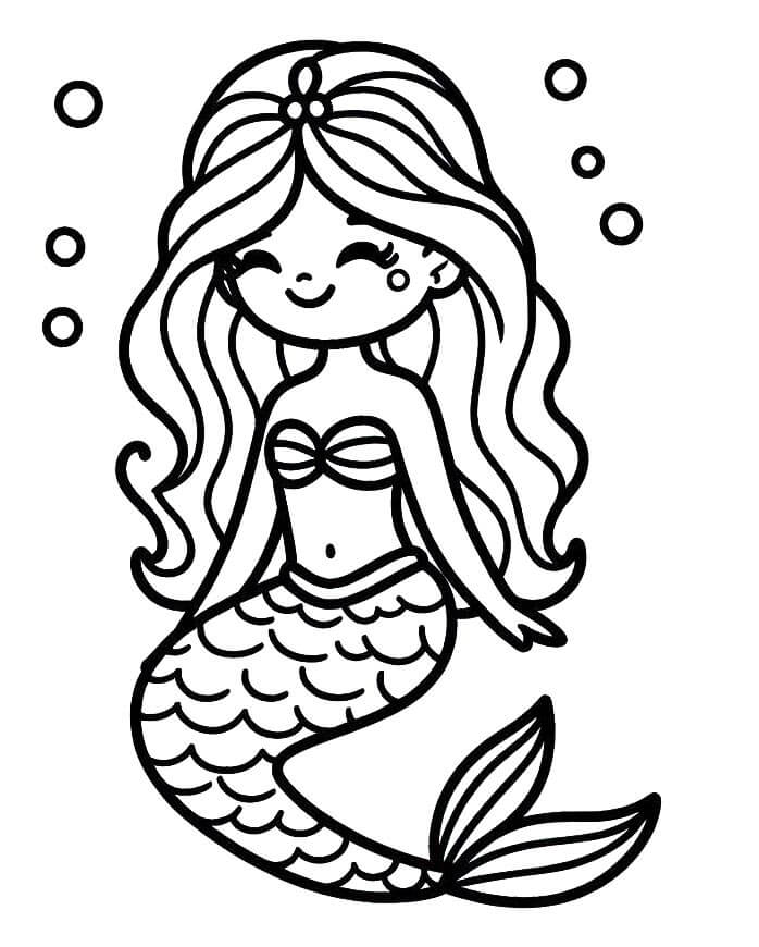 Sirena Stampabile da colorare