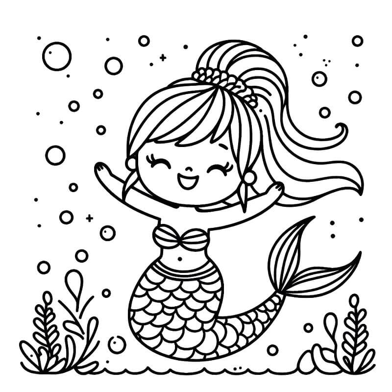 Sirena a Costo Zero da colorare