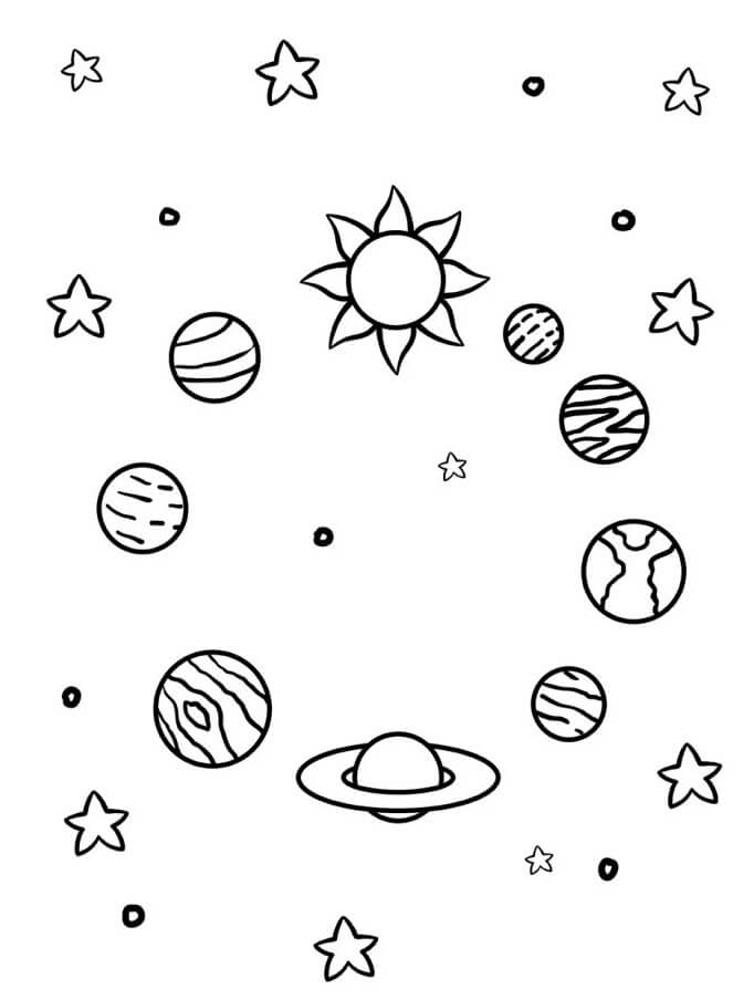 Sistema Solare Straordinario da colorare