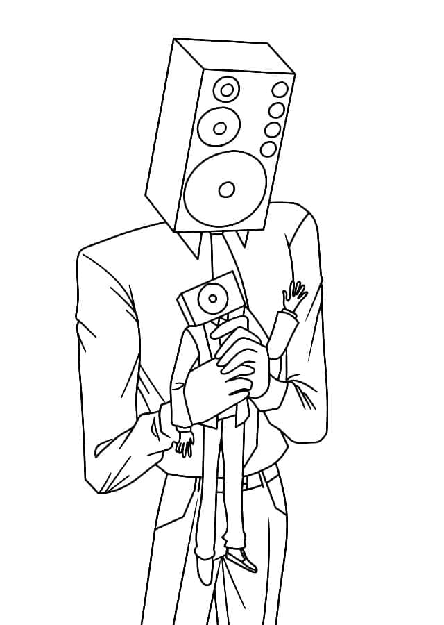 Skibidi Toilet Gratis per Bambini da colorare