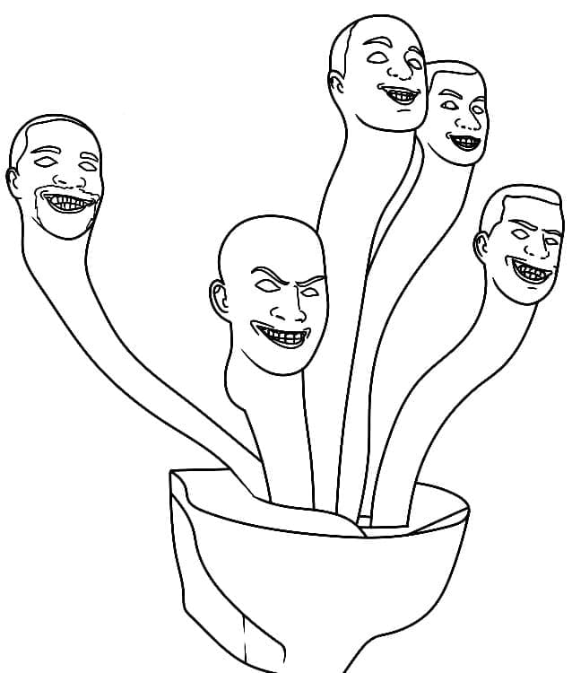 Skibidi Toilet Gratis da colorare