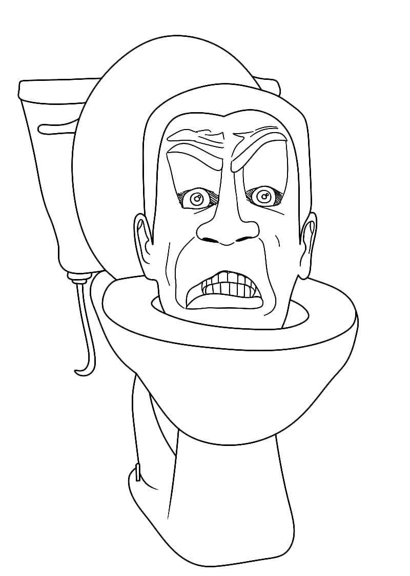 Skibidi Toilet Gratuito da Stampare da colorare