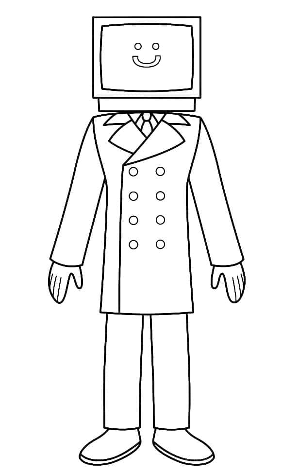 Skibidi Toilet Titan TV Man da colorare