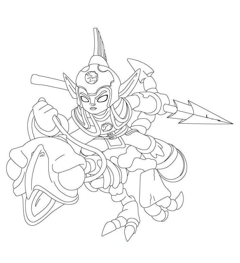 Skylanders Frightrider da colorare