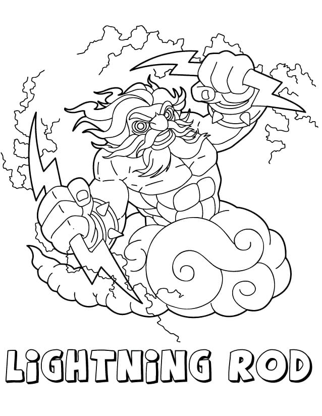 Skylanders Lightning Rod da colorare