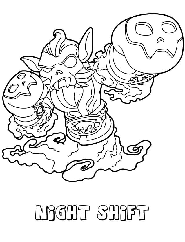 Skylanders Night Shift da colorare