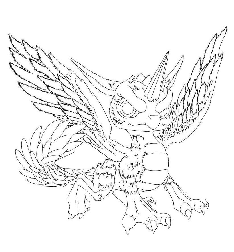 Skylanders Whirldwind da colorare