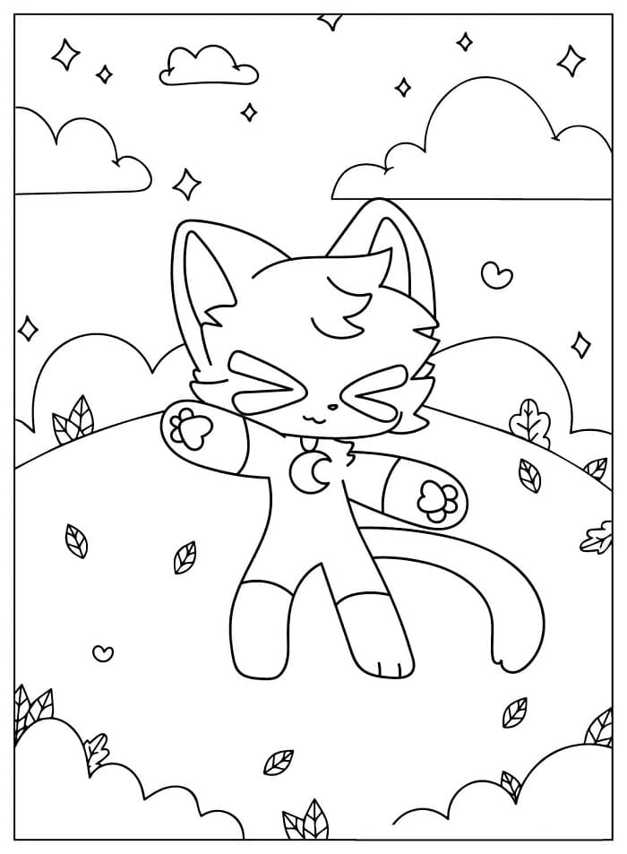 Smiling Critters Catnap da colorare