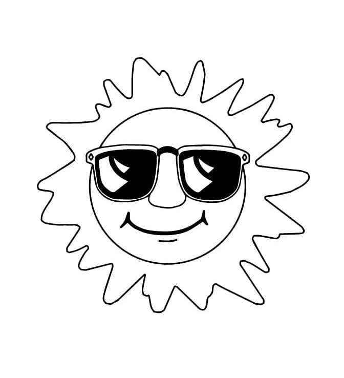 Sole Allegro da colorare